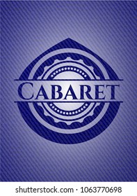 Cabaret emblem with jean texture