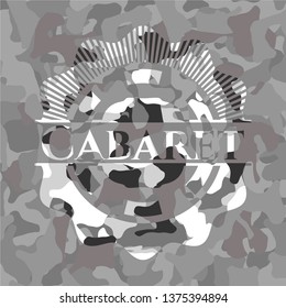 Cabaret on grey camo texture