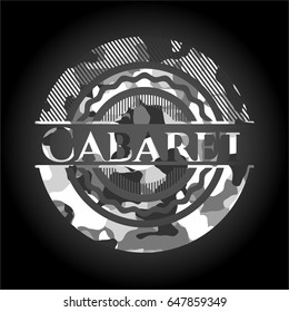 Cabaret on grey camouflage pattern