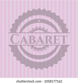    Cabaret pink emblem. Vintage.