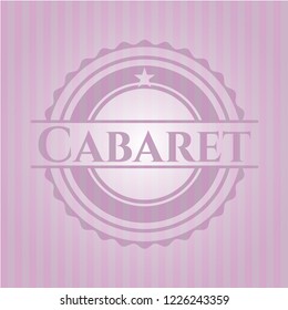 Cabaret retro pink emblem