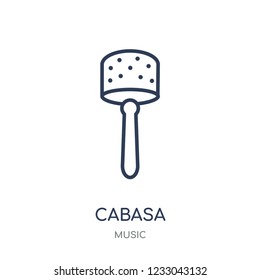 Cabasa icon. Cabasa linear symbol design from music collection. Simple outline element vector illustration on white background