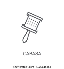 Cabasa linear icon. Modern outline Cabasa logo concept on white background from Music collection. Suitable for use on web apps, mobile apps and print media.