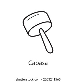 Cabasa Outline Icon Design illustration. Music Symbol on White background EPS 10 File