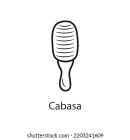 Cabasa Outline Icon Design illustration. Music Symbol on White background EPS 10 File