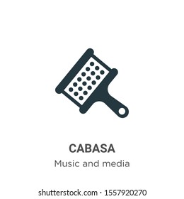 Cabasa vector icon on white background. Flat vector cabasa icon symbol sign from modern music collection for mobile concept and web apps design.