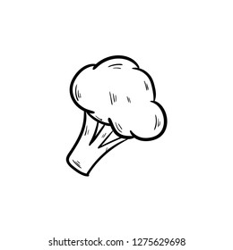 cabbage broccoli  icon doodle drawing vector