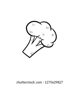 Cabbage Broccoli  Icon Doodle Drawing Vector