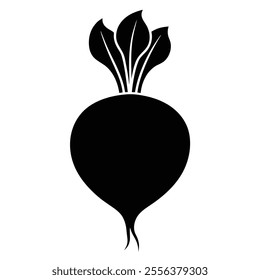 cabbage broccoli  Silhouette vector with white background