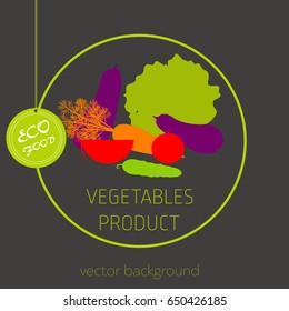 Cabbage, carrot, cucumber, eggplant, beetroot, tomato, broccoli, vegetable set, vector background, fresh vegetables, healthy diet, greeting card
