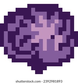 Cabbage-Cartoon-Symbol im Pixelstil	