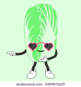Carácter repollo. Mascota Bok Choy