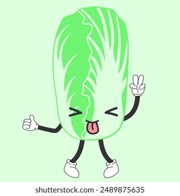 Cabbage character. Bok Choy mascot
