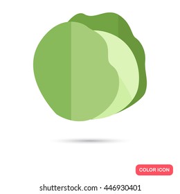 Cabbage color flat icon
