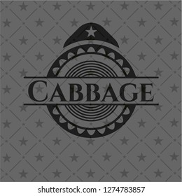 Cabbage dark emblem. Retro