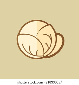 Cabbage. Food Flat Icon