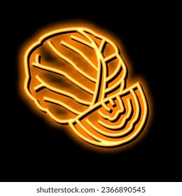cabbage healthy vegetable neon light sign vector. cabbage healthy vegetable illustration