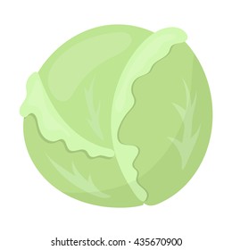 Cabbage icon cartoon. Singe vegetables icon from the eco food collection.