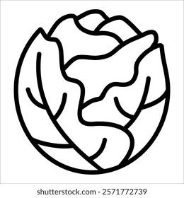 Cabbage Icon Element For Design