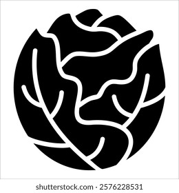 Cabbage Icon Element For Design