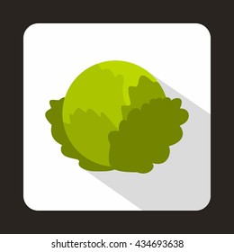 Cabbage icon in flat style