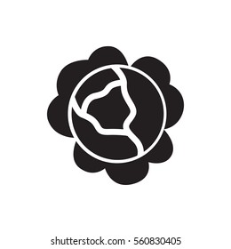cabbage icon illustration isolated vector sign symbol