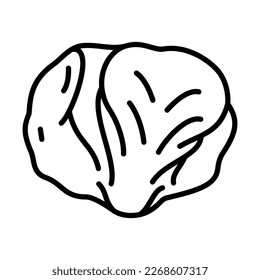 Cabbage Icon Logo Design Vector Template Illustration Sign And Symbol Pixels Perfect