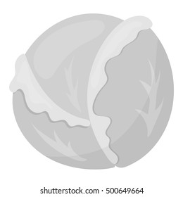 Cabbage icon monochrome. Singe vegetables icon from the eco food monochrome.