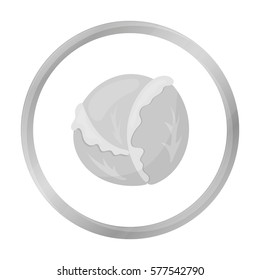Cabbage icon monochrome. Singe vegetables icon from the eco food monochrome.