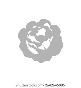 ícone de repolho no fundo branco, ilustração de vetor
