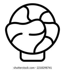 Cabbage icon outline vector. Paleo diet. Keto eating