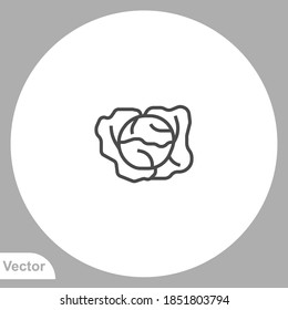 Cabbage icon sign vector,Symbol, logo illustration for web and mobile