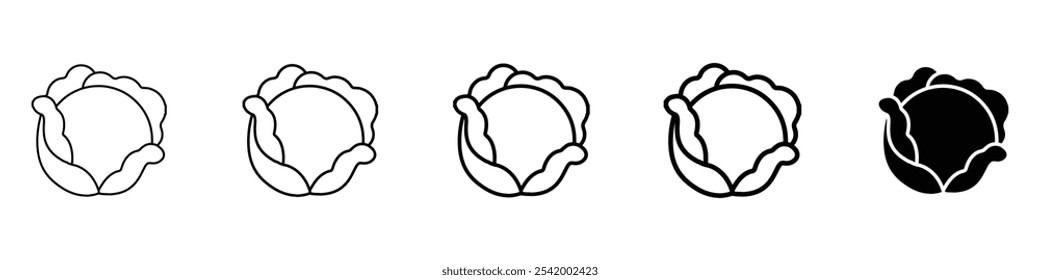 cabbage icon Simple outline illustration