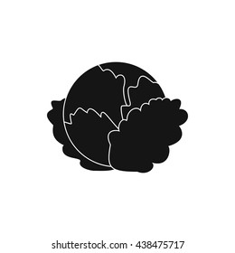Cabbage icon, simple style