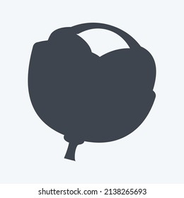 Cabbage Icon in trendy glyph style isolated on soft blue background