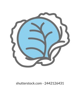 Cabbage icon vector design template