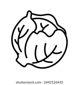 Cabbage icon vector design template