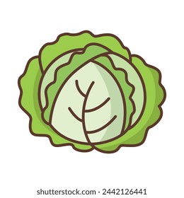 Cabbage icon vector design template