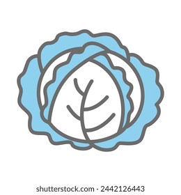 Cabbage icon vector design template