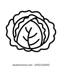 Cabbage icon vector design template