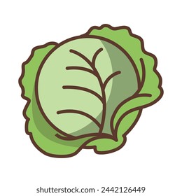 Cabbage icon vector design template