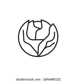 cabbage icon vector illustration outline style design. isolated on white background