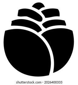 Cabbage, kale, leafy vegetable, vector, illustration in black and white color, isolated on white background