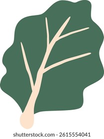 Cabbage leaf healthy food vector illustration