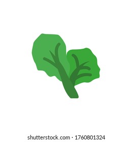 Icono de hoja de col. Elementos de vector de color simples de iconos botánicos para ui y ux, sitio web o aplicación móvil