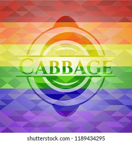 Cabbage lgbt colors emblem 