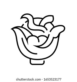 Cabbage line icon, concept sign, outline vector illustration, linear symbol.