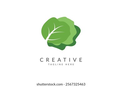 Cabbage logo design vector illustration.