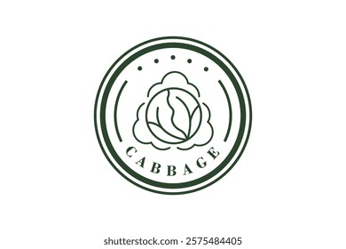 Cabbage logo design vector illustration.