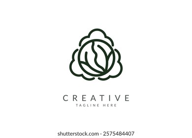 Cabbage logo design vector illustration.